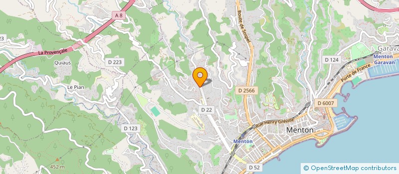 localisation de l'entreprise ASSOCIATION POUR LA PROMOTION DE LA MUSIQUE ROCK ET JAZZ  MENTON