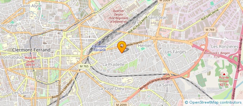 localisation de l'entreprise ASSOCIATION POUR LA PROMOTION DE LA PRATIQUE CHORALE ET INSTRUMENTALE (APPCI)  CLERMONT-FERRAND