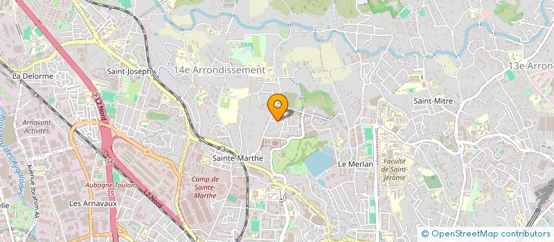 localisation de l'entreprise ASSOCIATION POUR LA PROMOTION DE PASSERELLE à MARSEILLE 14