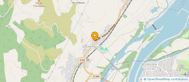 localisation de l'entreprise ASSOCIATION POUR LA PROMOTION DE SPECTACLE AU CHATEAU DE ROCHEMAURE  ROCHEMAURE