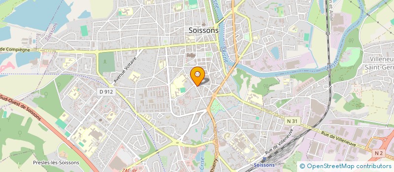 localisation de l'entreprise ASSOCIATION POUR LA PROMOTION DES ANNIVERSAIRES DE LA TABLE RONDE 32 SOISSONS ET DU CLUB41 008 SOISSONS à SOISSONS