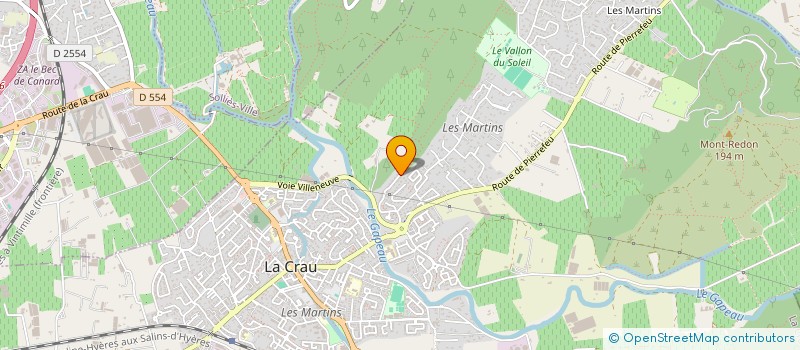 localisation de l'entreprise ASSOCIATION POUR LA PROMOTION DES ARTS ET SPECTACLES VIVANTS  LA CRAU