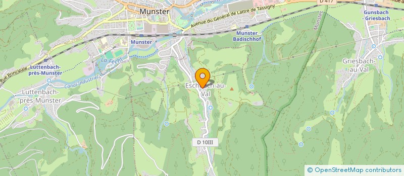 localisation de l'entreprise ASSOCIATION POUR LA PROMOTION DU CHEMIN DE FER COLMAR METZERAL  ESCHBACH-AU-VAL