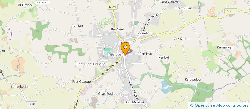 localisation de l'entreprise ASSOCIATION POUR LA PROMOTION DU JUDO DANS LE TREGOR (A.P.J.T.) à PENVENAN