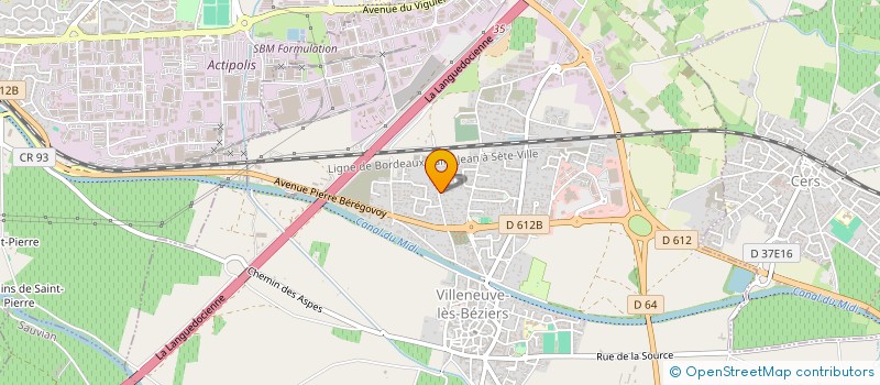 localisation de l'entreprise ASSOCIATION POUR LA PROMOTION DU PATRIMOINE DE VILLENEUVE LES BEZIERS à VILLENEUVE-LES-BEZIERS