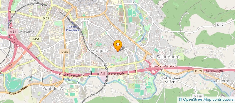 localisation de l'entreprise ASSOCIATION POUR LA PROMOTION DU PATRIMOINE HISTORIQUE CULTUREL ET ARTISTIQUE D'AIX EN PROVENCE LOU DEVEN  AIX-EN-PROVENCE