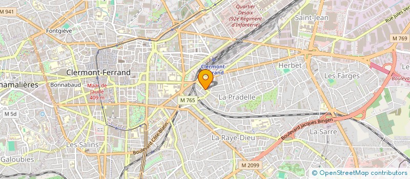 localisation de l'entreprise ASSOCIATION POUR LA PROMOTION DU PROJET CHEZ RABELAIS  CLERMONT-FERRAND