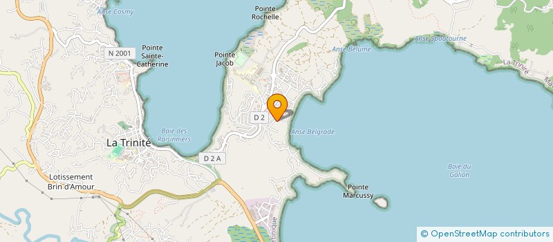 localisation de l'entreprise ASSOCIATION POUR LA PROMOTION DU SPORT EN MARTINIQUE ET A L'ETRANGER (APSME)  LA TRINITE