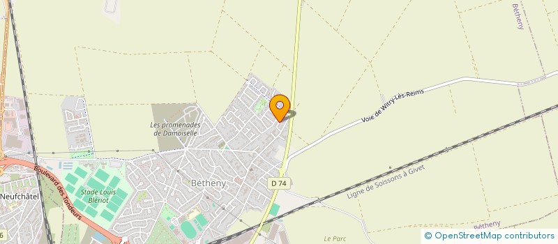 localisation de l'entreprise ASSOCIATION POUR LA PROMOTION ET L'ETUDE DES LOIS DE LA NATURE  BETHENY