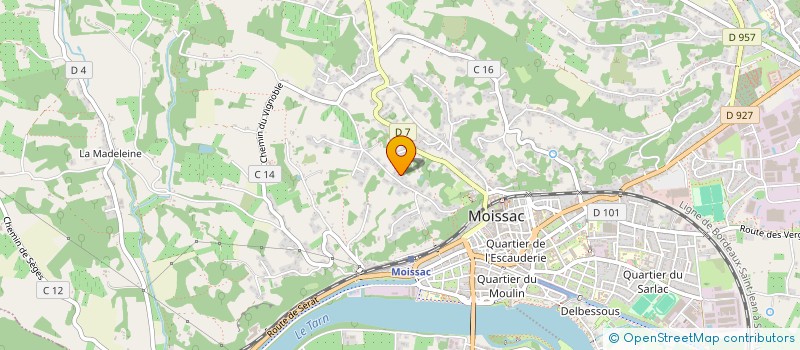 localisation de l'entreprise ASSOCIATION POUR LA PROMOTION ET L'ORGANISATION DU TROPHEE DE PETANQUE  MOISSAC