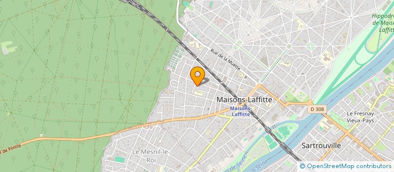localisation de l'entreprise ASSOCIATION POUR LA PROMOTION ET LE DEVELOPPEMENT CULTUREL 'MUSICA AD HOMINEM' (MAH)  MAISONS-LAFFITTE