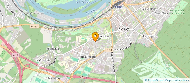 localisation de l'entreprise ASSOCIATION POUR LA PROMOTION ET LE DEVELOPPEMENT DE L'EXPERTISE EN PNEUMATIQUE  POISSY