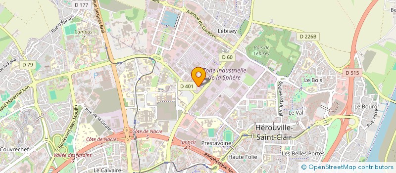 localisation de l'entreprise ASSOCIATION POUR LA PROMOTION ET LE DEVELOPPEMENT DES TRANSPORTS SANITAIRES D'URGENCE DU CALVADOS à HEROUVILLE-SAINT-CLAIR