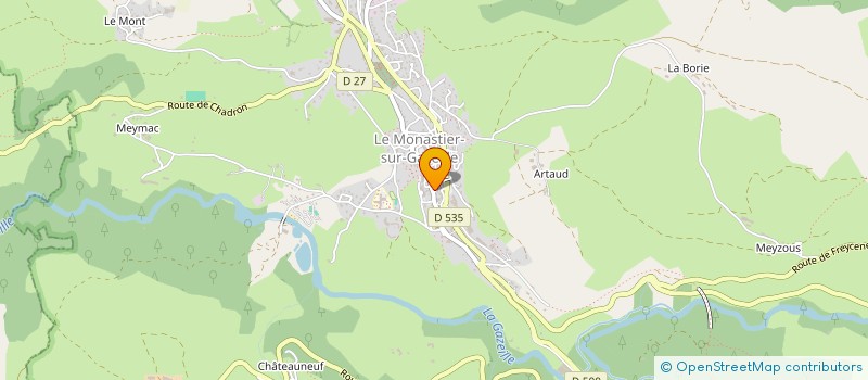 localisation de l'entreprise ASSOCIATION POUR LA PROMOTION, L'OUVERTURE, LA NOUVEAUTE ET L'IMAGINAIRE ARTISTIQUES à LE MONASTIER-SUR-GAZEILLE
