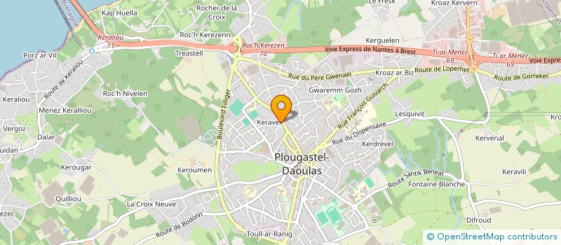 localisation de l'entreprise ASSOCIATION POUR LA PROMOTION SOCIALE ET CULTURELLE DU FINISTERE  PLOUGASTEL-DAOULAS