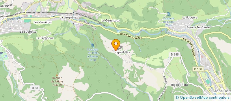 localisation de l'entreprise ASSOCIATION POUR LA PROTECTION DE L'ENVIRONNEMENT ET LA SAUVEGARDE DU PATRIMOINE DES RIGOLETS  MONT-DORE