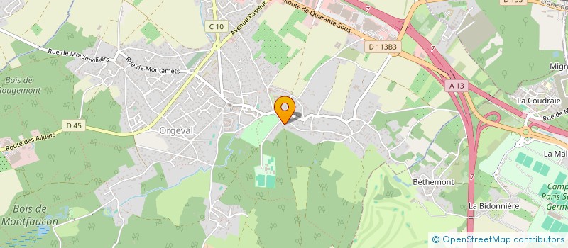 localisation de l'entreprise ASSOCIATION POUR LA PROTECTION DES SITES ORGEVALAIS  ORGEVAL