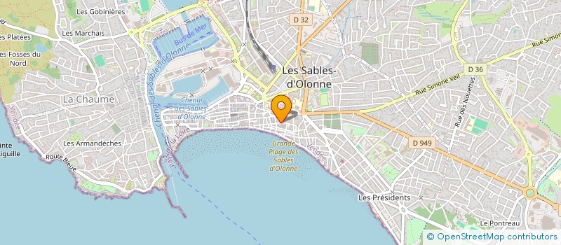 localisation de l'entreprise ASSOCIATION POUR LA PROTECTION DU PRATIMOINE DU PAYS DES OLONNES à LES SABLES D'OLONNE