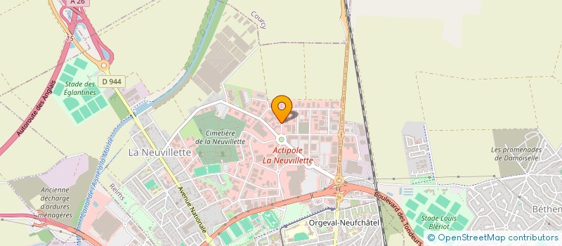 localisation de l'entreprise ASSOCIATION POUR LA PROTECTION ET L'ESSOR DE LA Z.A.C LA NEUVILLETTE  REIMS