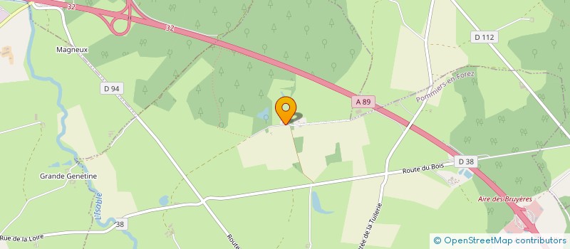 localisation de l'entreprise ASSOCIATION POUR LA PROTECTION ET LA PROMOTION DU PATRIMOINE RURAL ET DE L'ENVIRONNEMENT DES VALS D'AIX ET D'ISABLE  POMMIERS-EN-FOREZ