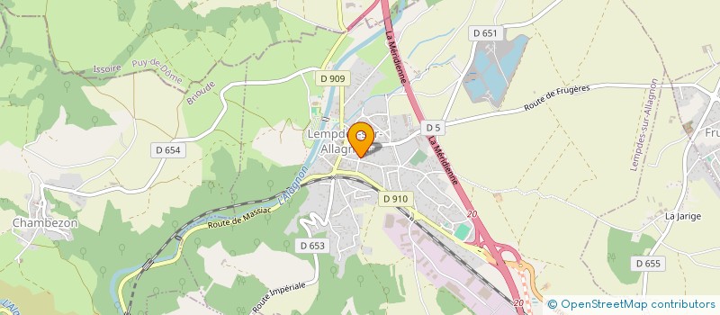 localisation de l'entreprise ASSOCIATION POUR LA QUALITE DES SOINS EN PAYS D'ALLAGNON - A.Q.S.P.A.  LEMPDES-SUR-ALLAGNON