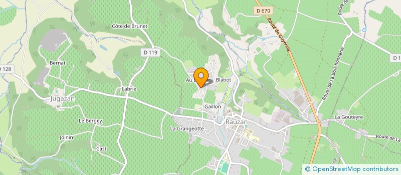 localisation de l'entreprise ASSOCIATION POUR LA REALISATION DE PROJETS ET D'ECHANGES CULTURELS AVEC AUTRUI  RAUZAN