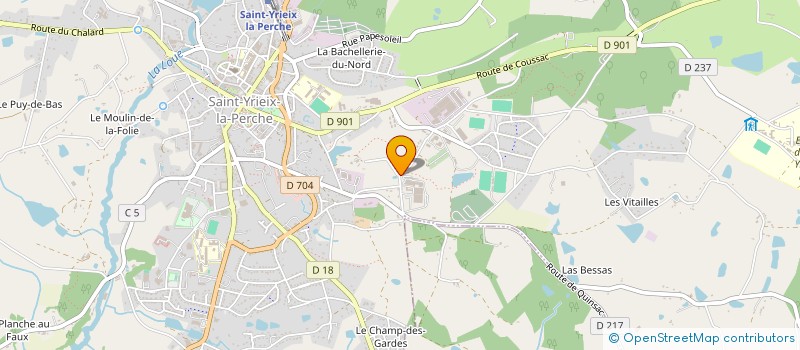 localisation de l'entreprise ASSOCIATION POUR LA REALISATION L'ENTRETIEN DES SENTIERS DE PROMENADES ET DES ITINERAIRES DE RANDONNEES à SAINT-YRIEIX-LA-PERCHE