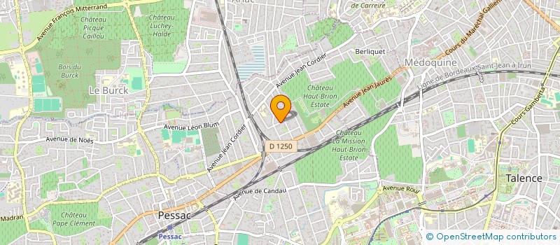 localisation de l'entreprise ASSOCIATION POUR LA RECHERCHE AQUITAINE EN GYNECOLOGIE OBSTETRIQUE (ARAGO) à PESSAC