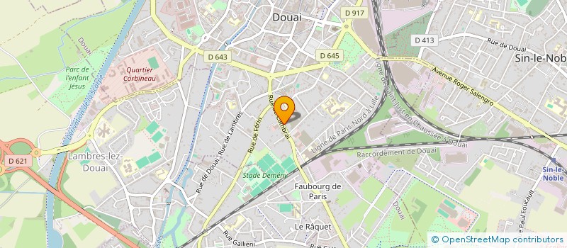 localisation de l'entreprise ASSOCIATION POUR LA RECHERCHE CLINIQUE HOSPITALIERE INTERESSANT LA MATERNITE ET L'ENVIRONNEMENT A DOUAI à DOUAI