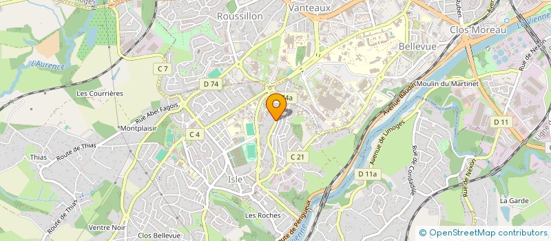 localisation de l'entreprise ASSOCIATION POUR LA RECHERCHE EN GERONTOLOGIE DU LIMOUSIN à ISLE