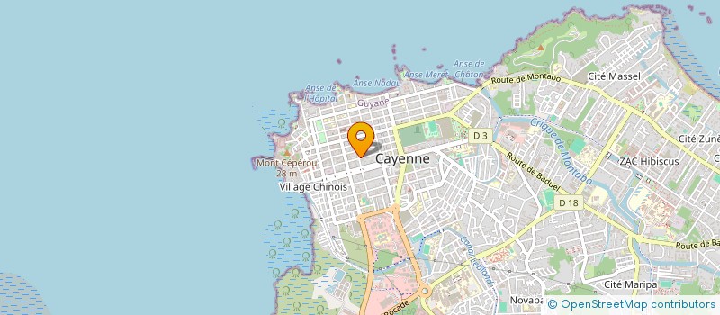 localisation de l'entreprise ASSOCIATION POUR LA RECHERCHE ET LA CREATION  CAYENNE