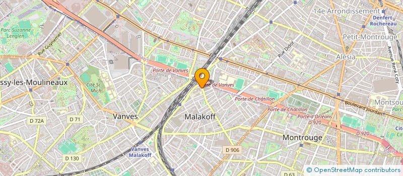 localisation de l'entreprise ASSOCIATION POUR LA RECHERCHE INTERDISCIPLINAIRE SUR LE MANAGEMENT DES ENTREPRISES  MALAKOFF