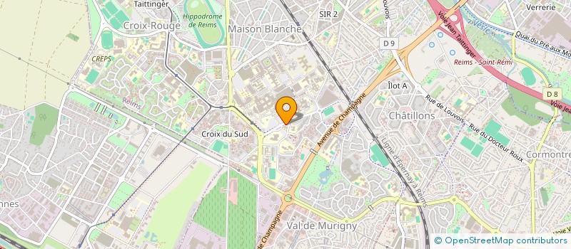 localisation de l'entreprise ASSOCIATION POUR LA RECHERCHE, LE DEVELOPPEMENT ET L'ENSEIGNEMENT DE L'UROLOGIE REMOISE  REIMS