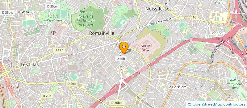 localisation de l'entreprise ASSOCIATION POUR LA RECHERCHE SUR L'ENFANCE ET L'ADOLESCENCE  ROMAINVILLE
