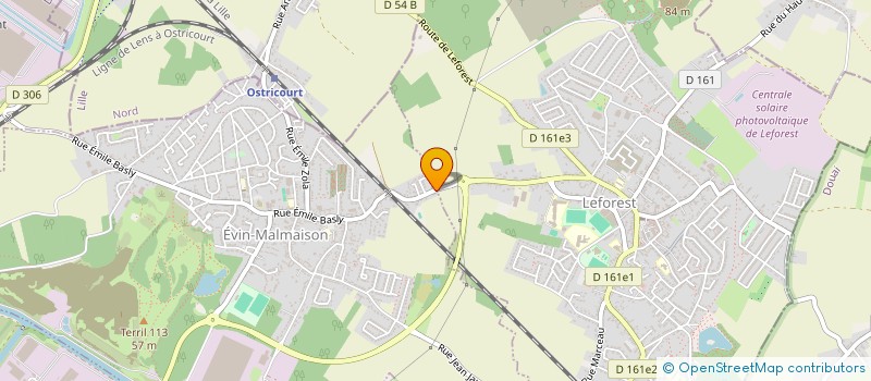 localisation de l'entreprise ASSOCIATION POUR LA RECHERCHE SUR L'HISTOIRE INDUSTRIELLE ET MIGRATOIRE DE LA VILLE D'AUBY  EVIN-MALMAISON