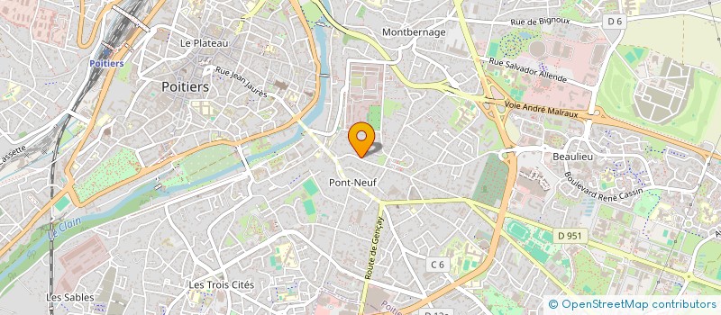 localisation de l'entreprise ASSOCIATION POUR LA RECHERCHE SUR LES CARRIERES ET LES SARCOPHAGES DU HAUT MOYEN AGE à POITIERS