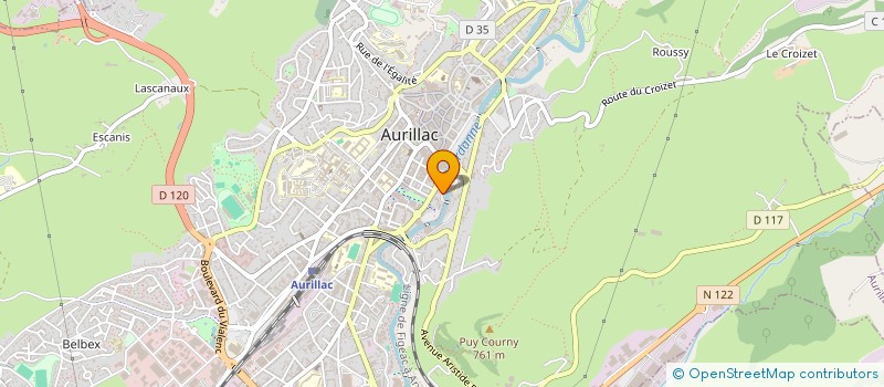 localisation de l'entreprise ASSOCIATION POUR LA REHABILITATION DES CANTALIENS HANDICAPES à AURILLAC