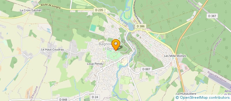 localisation de l'entreprise ASSOCIATION POUR LA RENOVATION ET LA SAUVEGARDE DE L'EGLISE SAINTE MADELEINE  BAGNOLES DE L'ORNE NORMANDIE