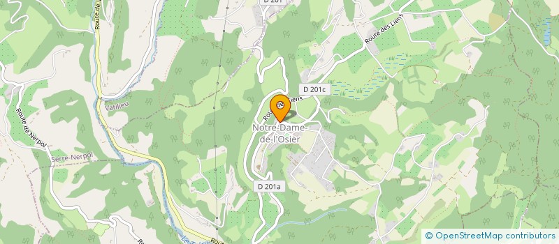 localisation de l'entreprise ASSOCIATION POUR LA RESTAURATION DE LA BASILIQUE DE NOTRE-DAME-DE-L'OSIER  NOTRE-DAME-DE-L'OSIER