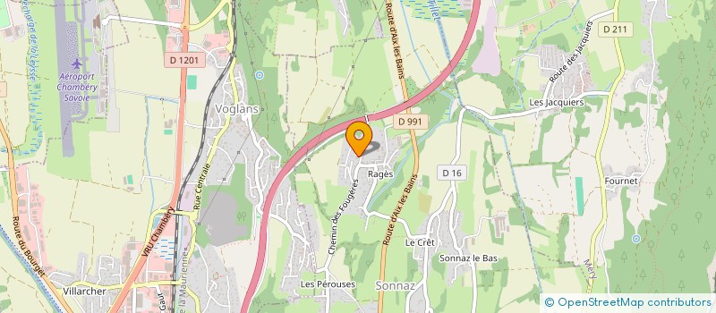 localisation de l'entreprise ASSOCIATION POUR LA RESTAURATION DE LA CHAPELLE DE RAGES  SONNAZ