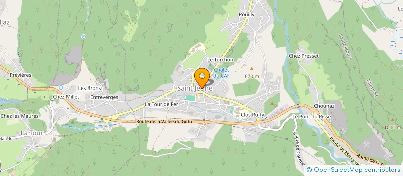 localisation de l'entreprise ASSOCIATION POUR LA RESTAURATION DE LA CHAPELLE DU TURCHON  SAINT-JEOIRE