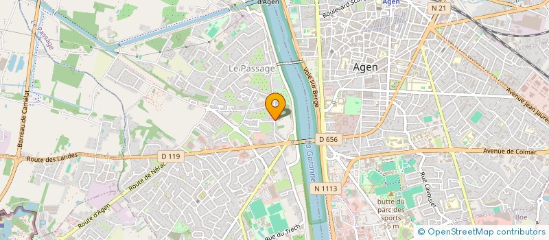 localisation de l'entreprise ASSOCIATION POUR LA RESTAURATION DES MIGRATEURS DES BASSINS GARONNE DORDOGNE  LE PASSAGE