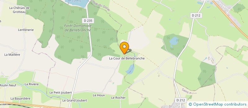 localisation de l'entreprise ASSOCIATION POUR LA RESTAURATION DU CHATEAU DE BELLEBRANCHE à SAINT-BRICE