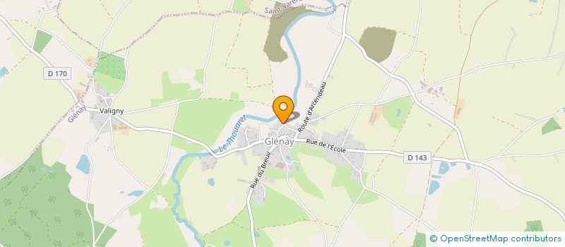 localisation de l'entreprise ASSOCIATION POUR LA RESTAURATION DU PATRIMOINE DE  L'EGLISE DE GLENAY  GLENAY