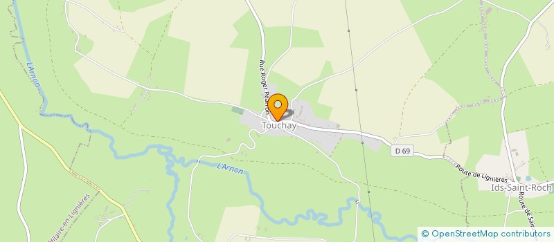 localisation de l'entreprise ASSOCIATION POUR LA SAUVEGARDE DE L'EGLISE DE TOUCHAY  TOUCHAY