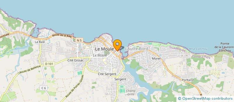 localisation de l'entreprise ASSOCIATION POUR LA SAUVEGARDE DE L EGLISE DU MOULE à LE MOULE