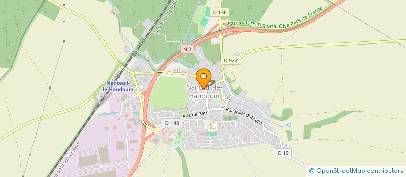 localisation de l'entreprise ASSOCIATION POUR LA SAUVEGARDE DE L'EGLISE SAINT PIERRE DE NANTEUIL-LE-HAUDOUIN  NANTEUIL-LE-HAUDOUIN