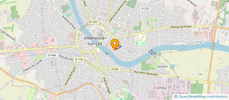 localisation de l'entreprise ASSOCIATION POUR LA SAUVEGARDE DE L'EGLISE SAINTE CATHERINE DE VILLENEUVE SUR LOT  VILLENEUVE-SUR-LOT