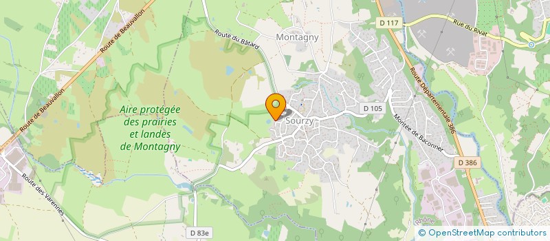 localisation de l'entreprise ASSOCIATION POUR LA SAUVEGARDE DE L'ENVIRONNEMENT ET POUR LA PROTECTION DES MILIEUX NATURELS  MONTAGNY