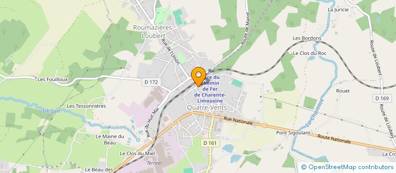 localisation de l'entreprise ASSOCIATION POUR LA SAUVEGARDE DE LA CHAPELLE SAINT JEAN à TERRES-DE-HAUTE-CHARENTE
